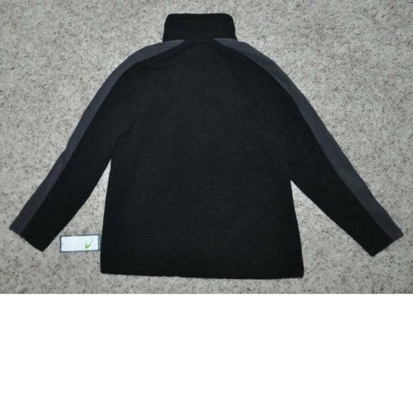 *Fleece Shirt Tek Gear sz 8 Black Gray Long Sleeve 1/4 Zip Neck Sweatshirt Boys - Picture 3 of 3